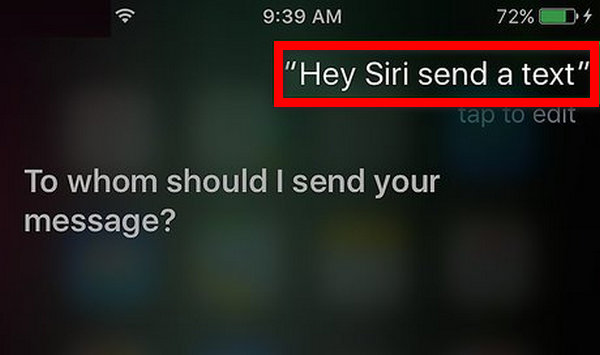 A Siri üzenet küldése