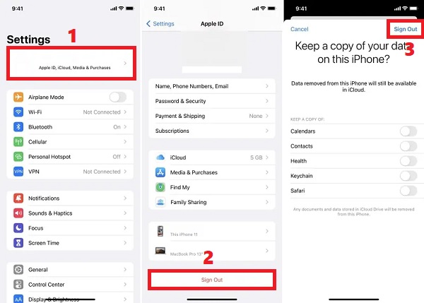 Log Keluar daripada Telefon Apple ID