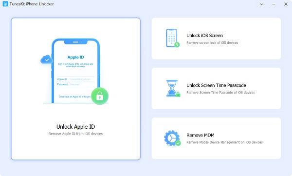 TunesKit iPhone ロック解除インターフェース