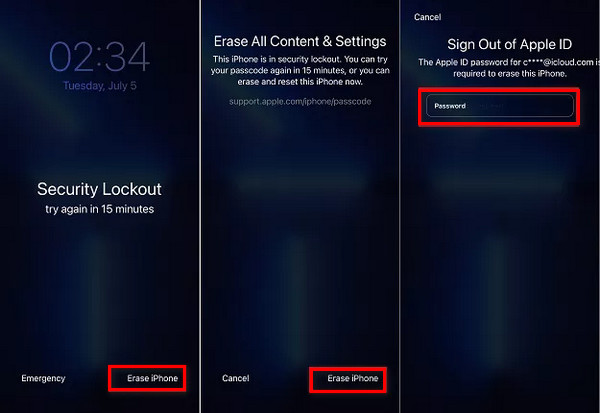 Desbloquear el bloqueo de seguridad del iPhone