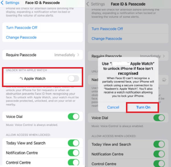 Desbloqueie o iPhone com Apple Watch