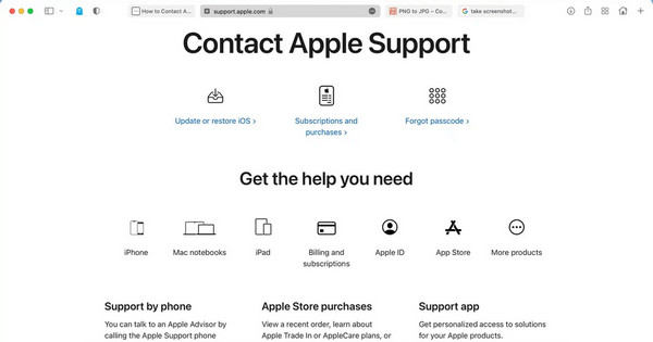 Contatta il supporto Apple