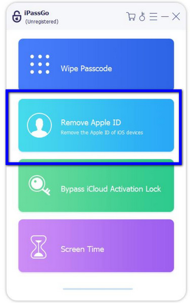 Otevřete Odebrat Apple ID