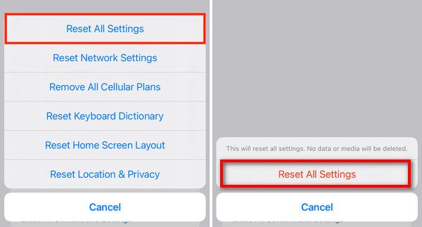 重置所有 iPhone 设置