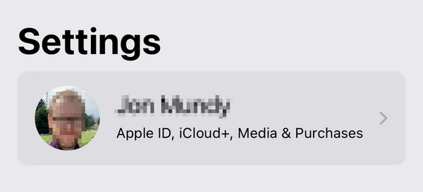 Settings Apple ID