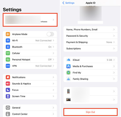 Odhlaste se z účtu Apple iCloud