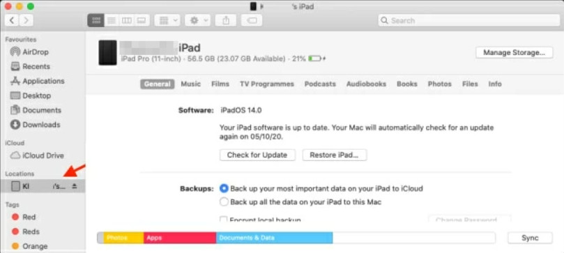 iTunes Gendan iPad