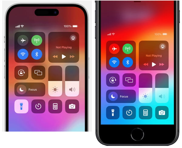 Turn Off iPhone Flashlight Using Control Center