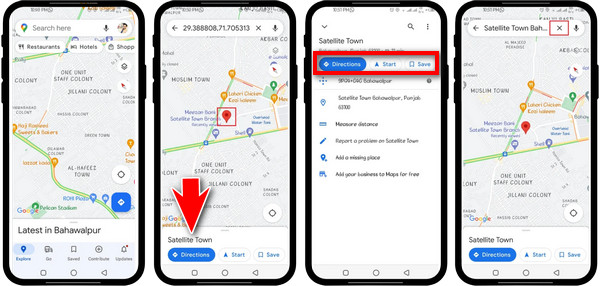 Google マップにピンをドロップする iPhone