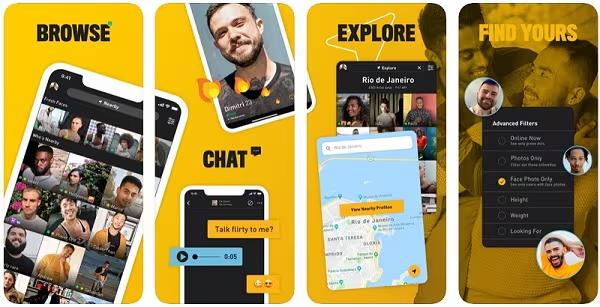 Giao diện Grindr