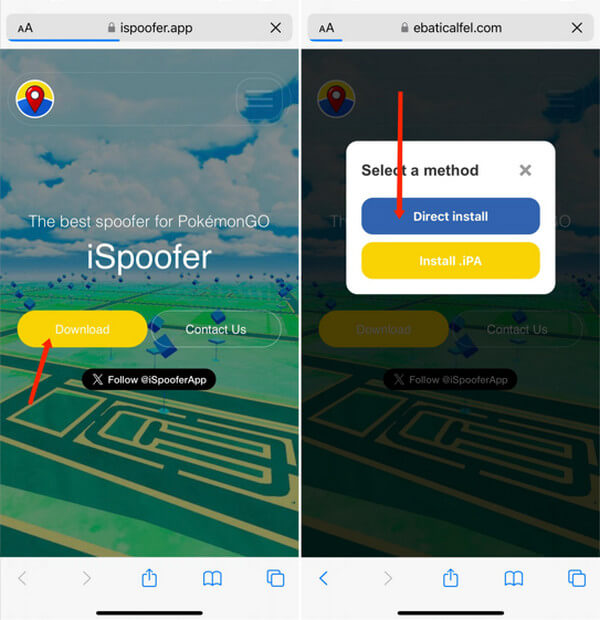 ispoofer direkte installasjon