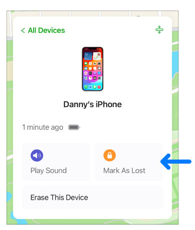 Označit jako ztracené iCloud Com
