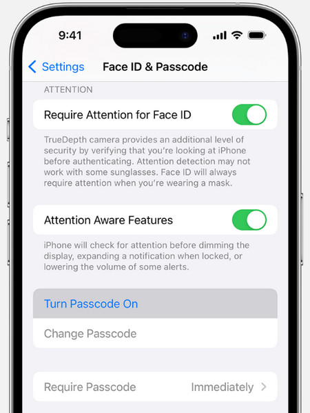 Setați un cod de acces pentru ecran pe iPhone
