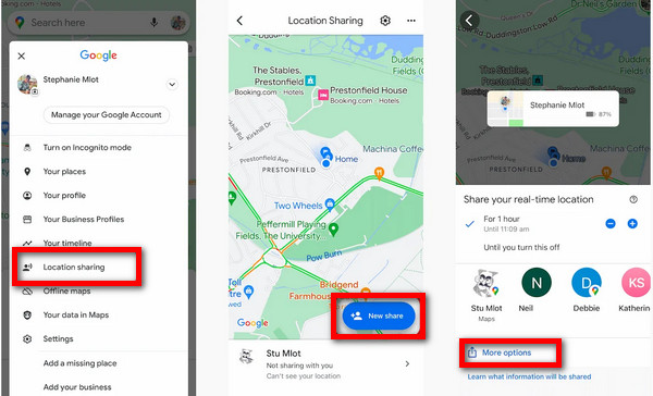 リアルタイムの位置情報を共有するGoogle