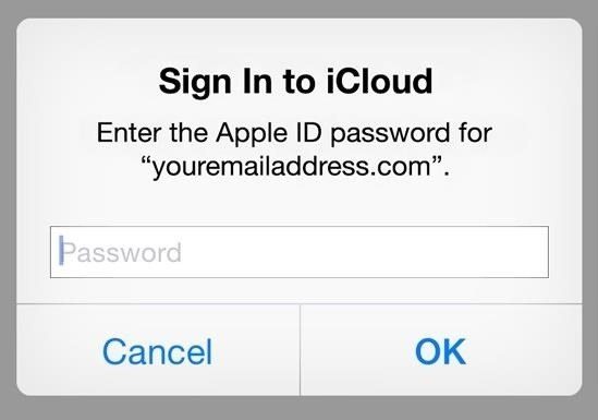 Conectați-vă la iCloud
