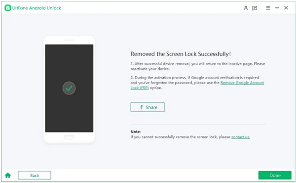UltfoneでAndroidのロック画面を解除する