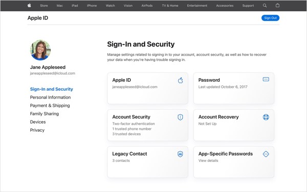 在线更改AppleID密码