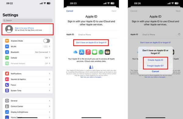 在 iPhone 上创建登录 Apple ID