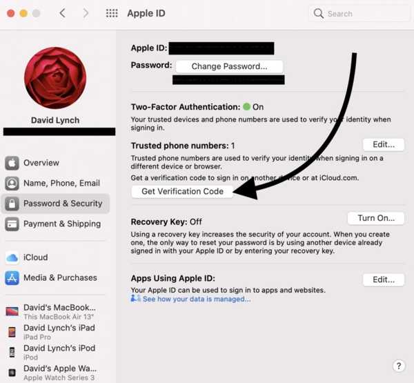 รับรหัสยืนยัน Apple ID สำหรับ Mac