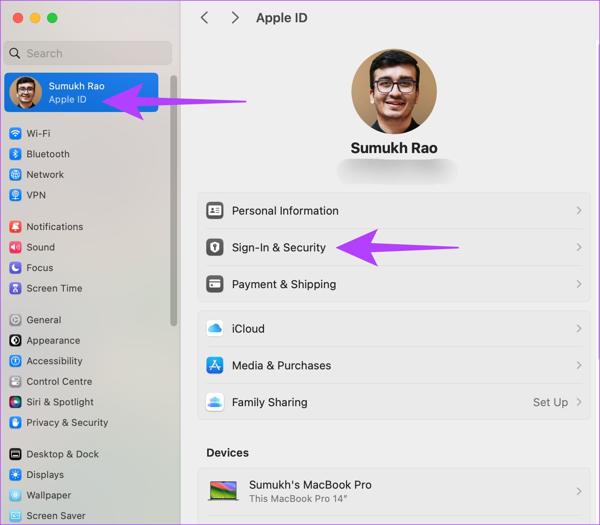 删除 Mac 的 Apple ID 号码