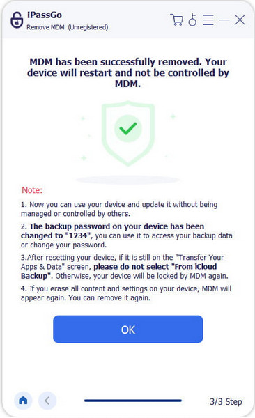 Távolítsa el az MDM-zárat az iMypass segítségével