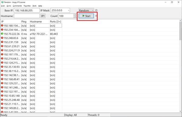 Angry IP Scanner Scan