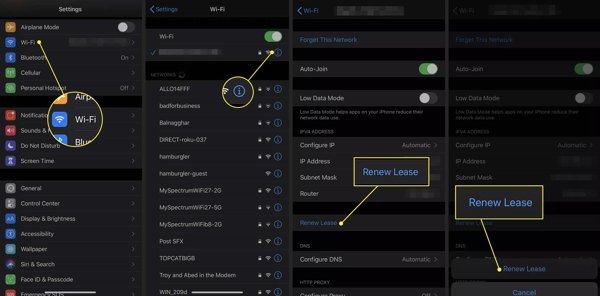 Changer l'ip de l'iPhone Renouveler
