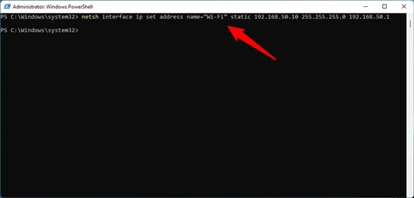 Commande Windows pour changer l'adresse IP