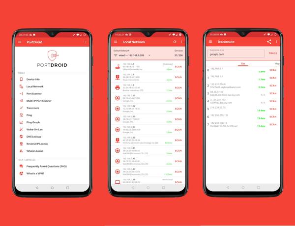 Portdroid aplikacija
