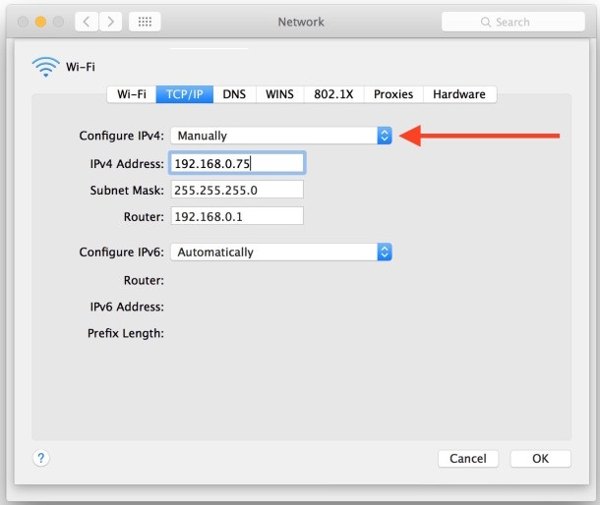 Définir une adresse IP statique sur Mac