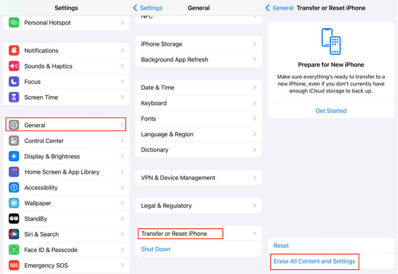iCloud Vymazat veškerý obsah