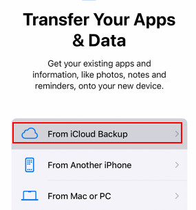 iCloud ze zálohy iCloud