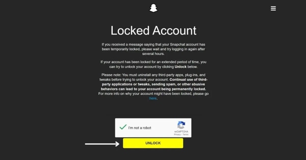 Snapchat ontgrendelen