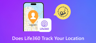 Sporer Life360 posisjonen din S