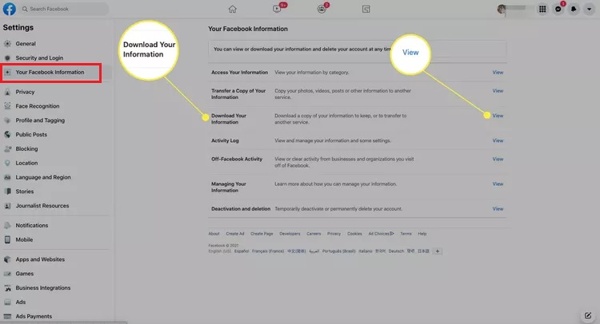 Stáhněte si informace o profilu
