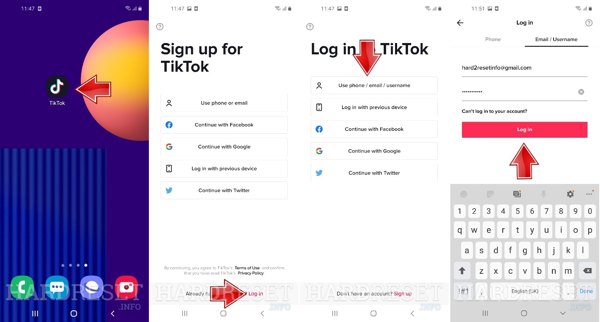Přihlaste se Tiktok