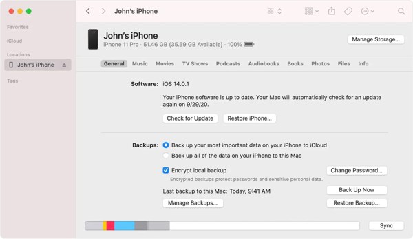 Gjenopprett Backup Finder