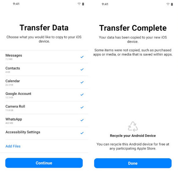 Transferir Android a iPhone