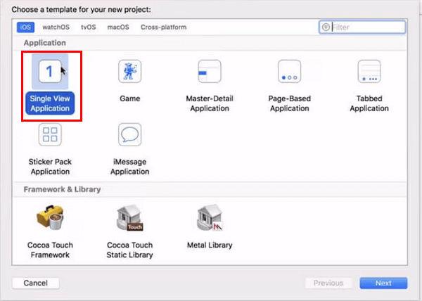 Xcode Single View-app