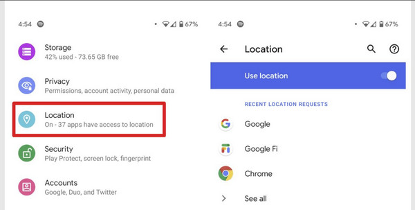 Dijeljenje lokacije na Androidu