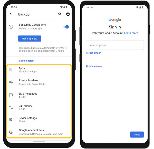 Obnovte zprávy Kik na Disku Google