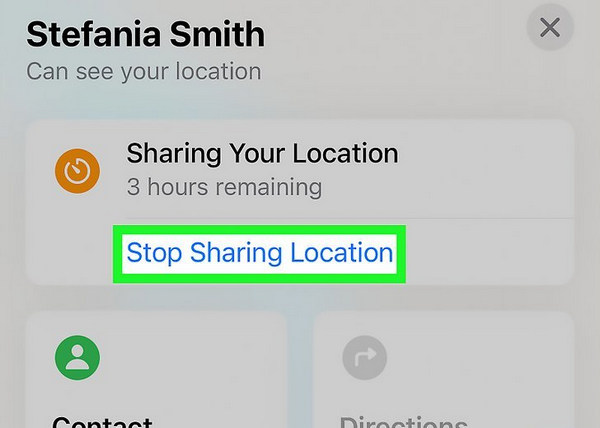 Stop Location Sharing in Find My