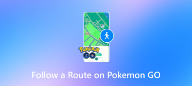 Følg en rute på Pokemon GO