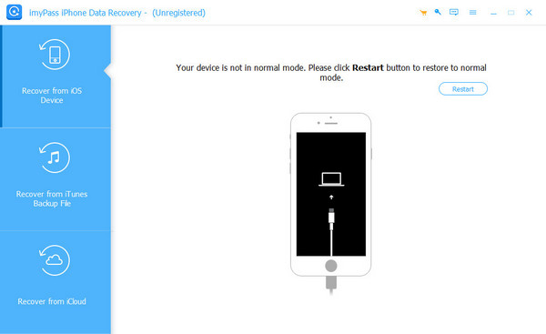 Imypass iPhone Data Recovery Ukončete režim obnovy