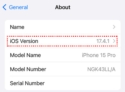 iOSバージョン