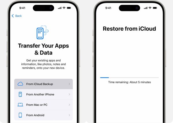 กู้คืนข้อมูลสำรอง iCloud