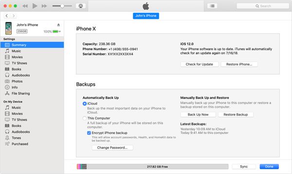 Az iPhone iTunes visszaállítása