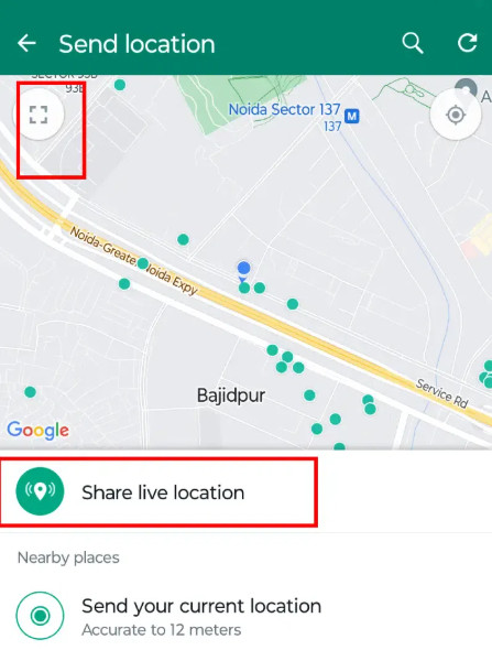 Del Live Location