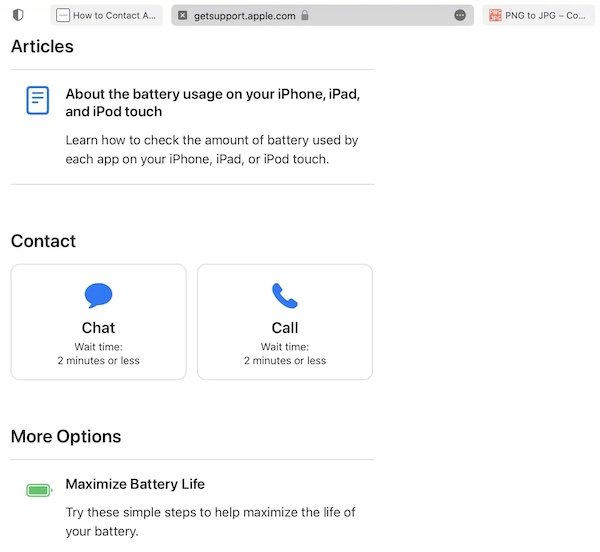 Chatta o chiama per il supporto Apple