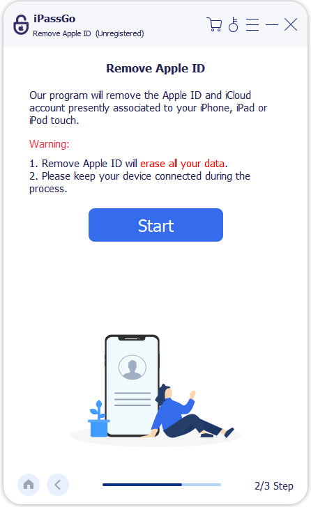 Connetti iOS al computer Rimuovi ID Apple